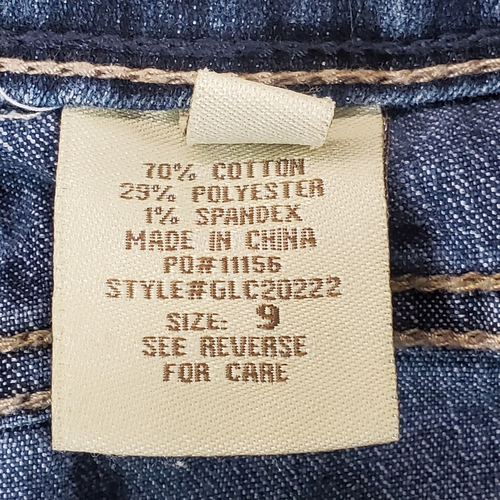 Paris Blues Women Blue Flare Leg Jeans Mid Rise Y2K Faded Denim Size 9 GLC20222 - Picture 7 of 8